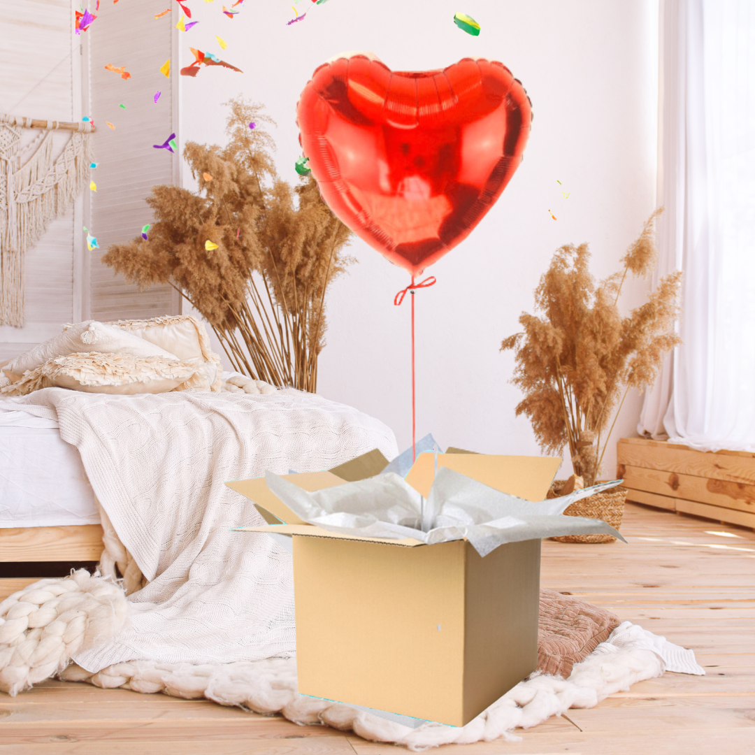 Ballon coeur rouge à personnaliser