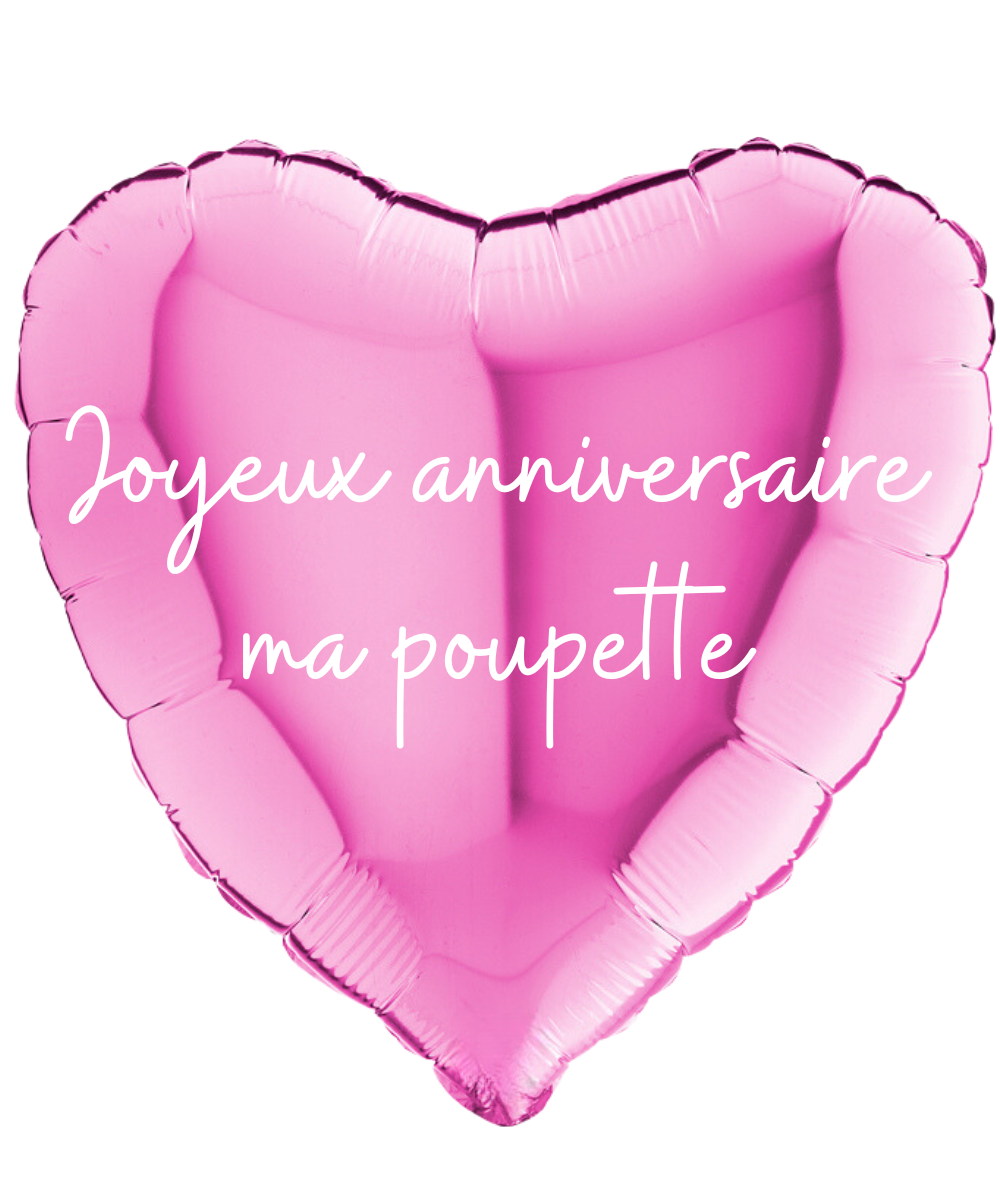 Bouquet de ballons hélium Coeurs Roses à personnaliser