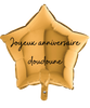 Ballon étoile dorée à personnaliser