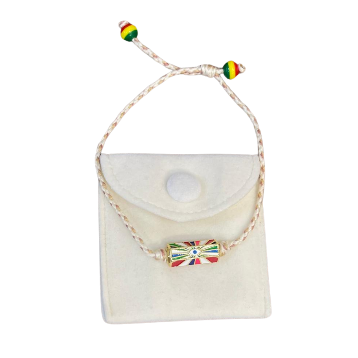 Bracelet Porte-Bonheur Œil Cuivre Orange