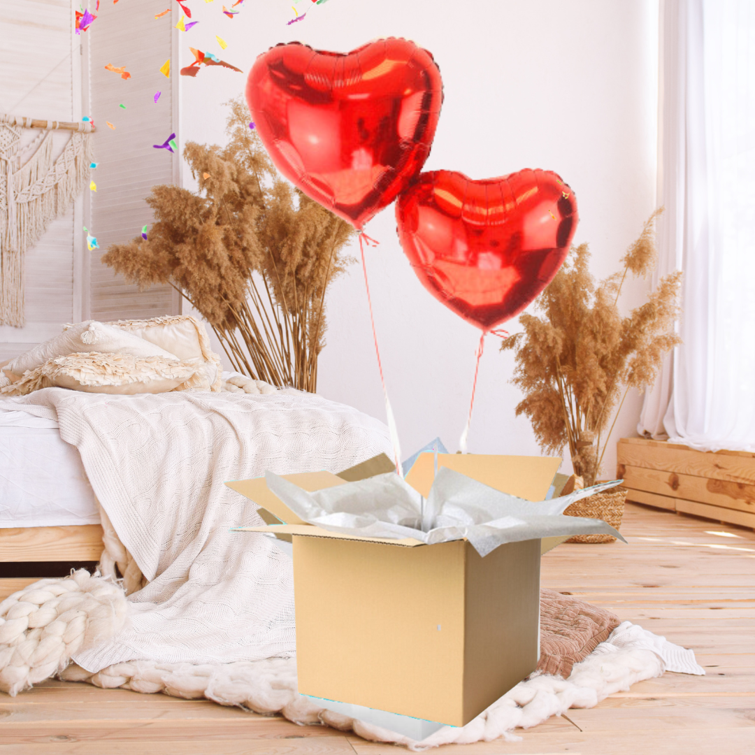 2 Ballons Cœur Rouges Hélium – Pour des Moments Romantiques