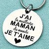 Porte-clés en acier inoxydable gravé 