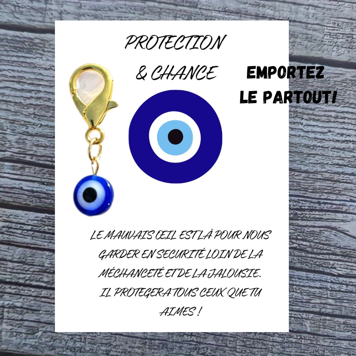 Porte-Clés de Poche Contre le Mauvais Œil