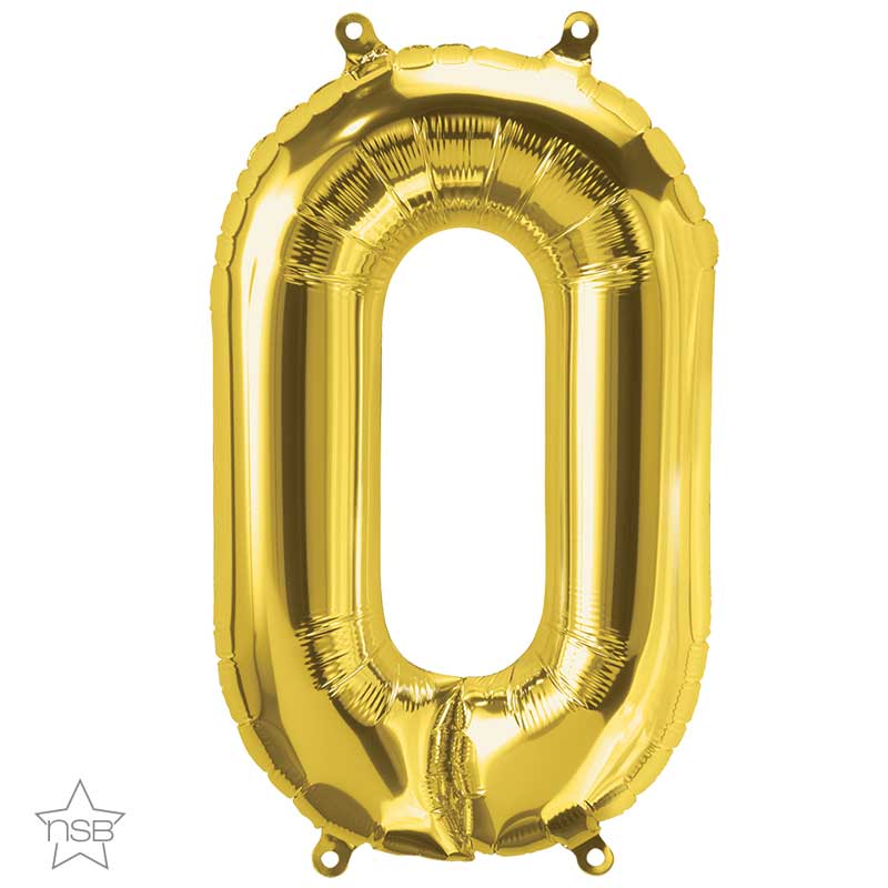 Ballon Chiffre 0 doré 66cm