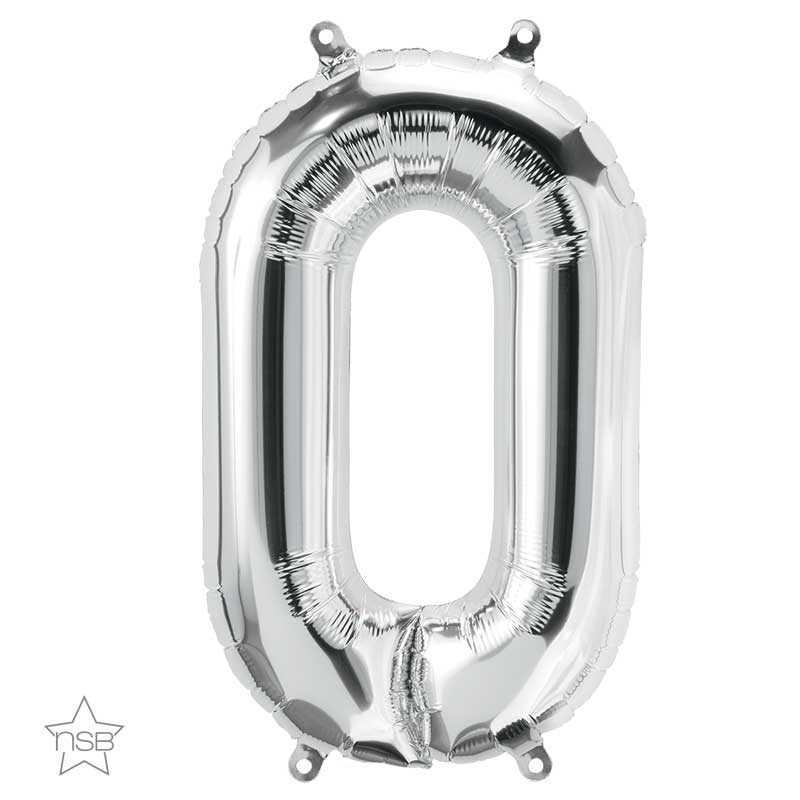 Ballon Chiffre 0 argent 66cm