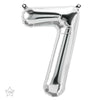 Ballon Chiffre 7 argent 66cm