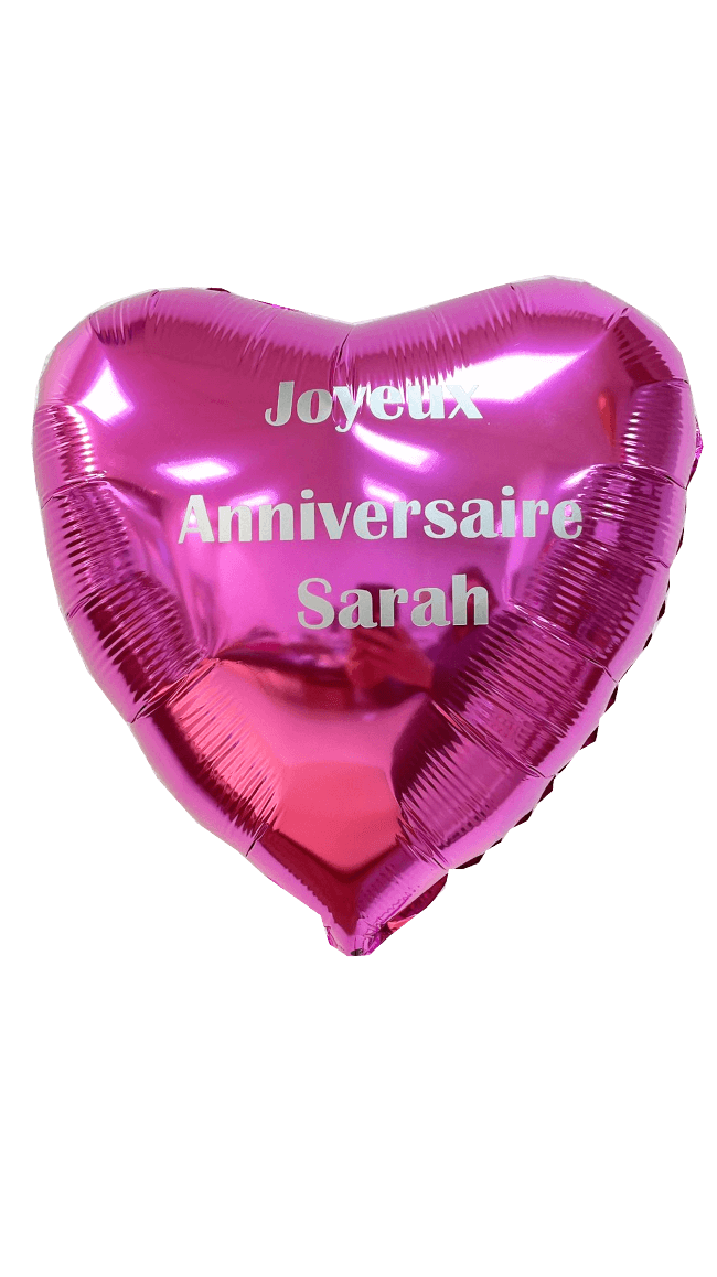Bouquet de 3 Ballons Cœur Roses à Personnaliser